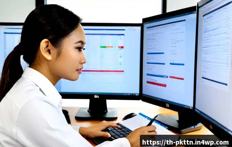 Home 13 자연어 처리 모델 튜닝을 위한 데이터 샘플링 기법 - Photorealistic Thai data scientist reviewing balanced language data samples on a large monitor, orga...