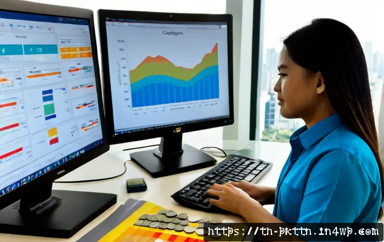 Home 15 자연어 처리 모델 튜닝의 통계적 기법 활용 - Photorealistic Bangkok data science office, Thai machine learning specialist reviewing natural langu...